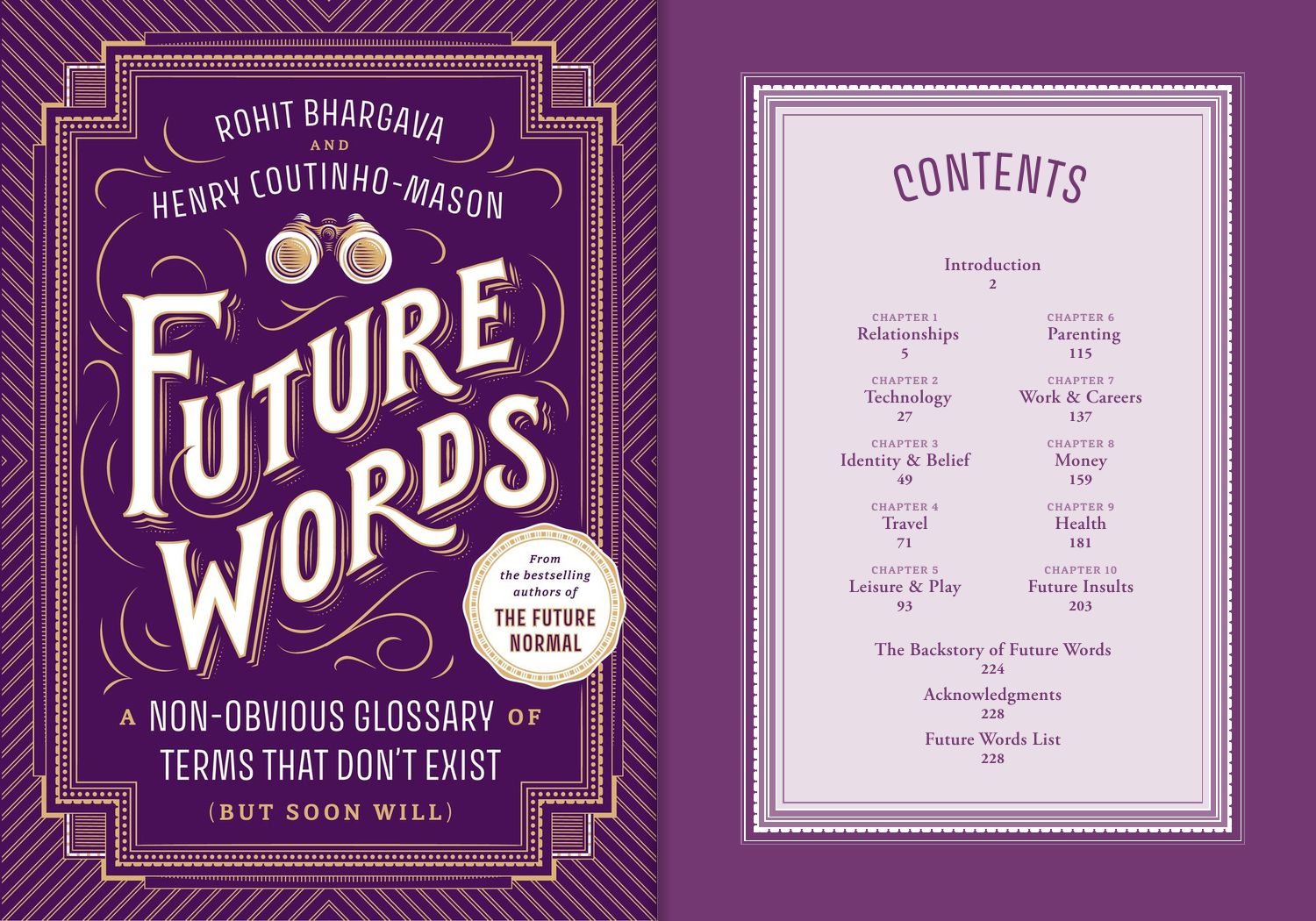 Future Words cover and table of contents